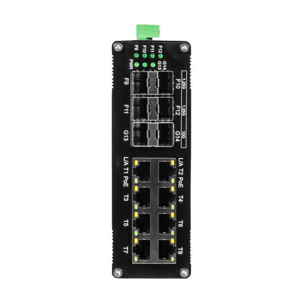 PoE-комутатор 14-портовий керований L2+ E-LINK ETH-IMC2408MP гігабітний