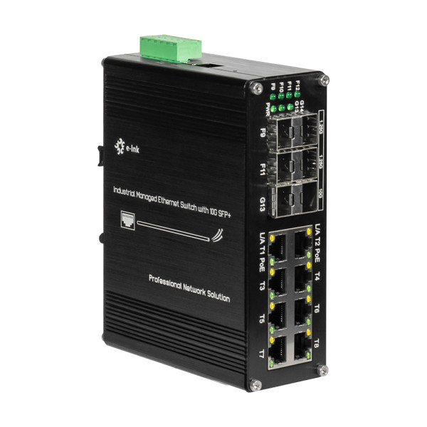 PoE-комутатор 14-портовий керований L2+ E-LINK ETH-IMC2408MP гігабітний