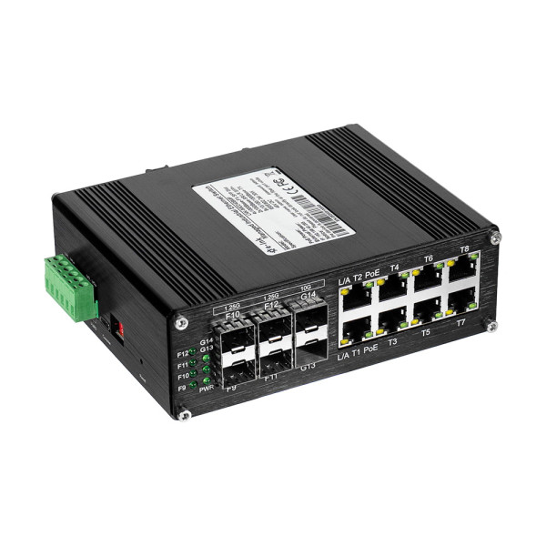 PoE-комутатор 14-портовий керований L2+ E-LINK ETH-IMC2408MP гігабітний