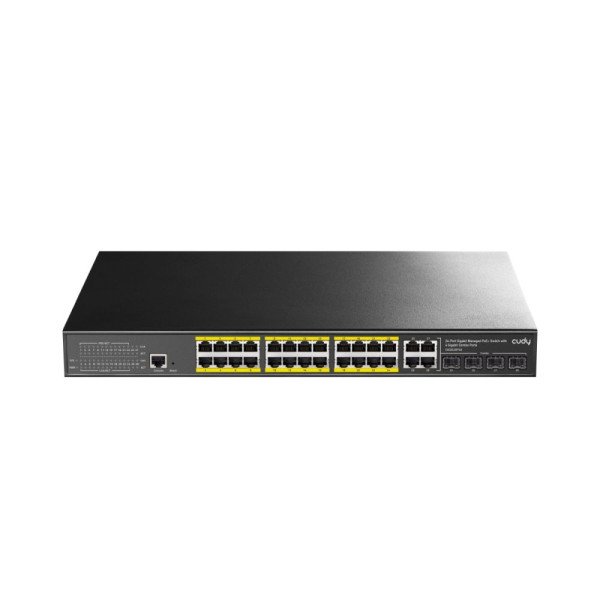 PoE-комутатор 29-портовий керований L2 Cudy GS2028PS4-300W гігабітний