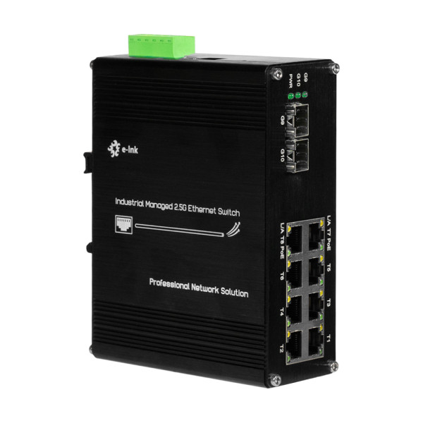 PoE-комутатор 10-портовий керований L2+ E-LINK LNK-IMC208-2.5GPM-SFP+ 2.5G