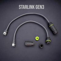 Комплект переходников Starlink GEN3 V3 к сетевому кабелю RJ45 Gigabit Черный (Black)