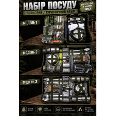Набір польовий посуд (туристичний) в кейсі