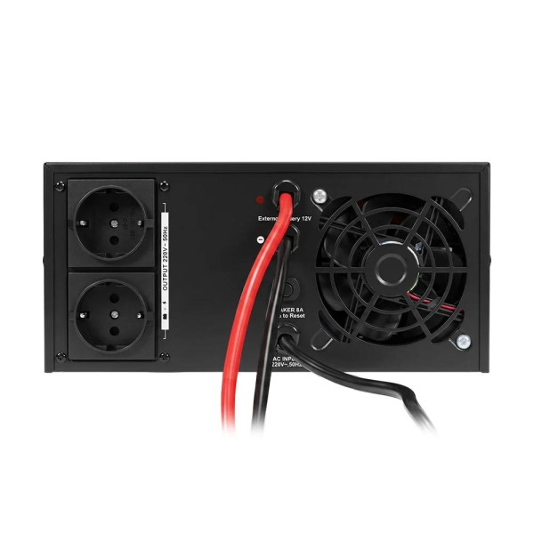 Інвертор Kraft KRF-AVR800VA/640W-12V з правильною синусоїдою під зовнішній акумулятор