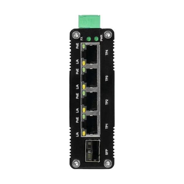Промисловий PoE-комутатор E-LINK LNK-IMC104GP-SFP IN 12-48V