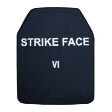 Комплект бронепластин защиты (бронеплиты для бронежилету) STUDYARMOR Strike Face Level 6 (VI) / ДСТУ 6 Черный (Black)