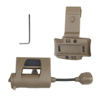 Тактический фонарик на шлем LT-09-T (Tan) 4 LED + батарейка CR123A