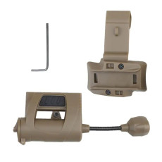 Тактичний ліхтарик на шолом LT-09-T (Tan) 4 LED + батарейка CR123A