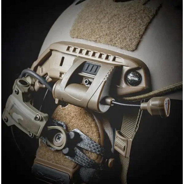 Тактичний ліхтарик на шолом LT-09-T (Tan) 4 LED + батарейка CR123A