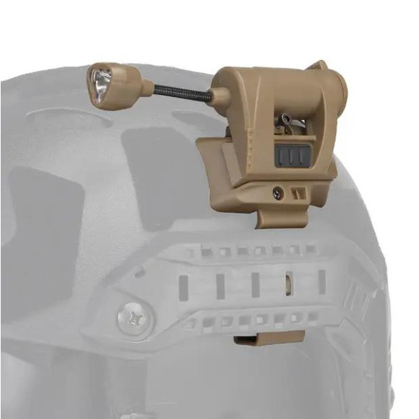 Тактичний ліхтарик на шолом LT-09-T (Tan) 4 LED + батарейка CR123A