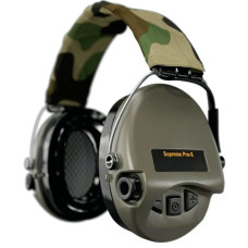 Наушники активные тактические шумоподавляющие Supreme Pro X Оливковый (Ranger Green)
