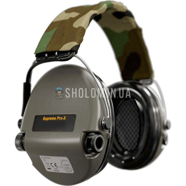 Наушники активные тактические шумоподавляющие Supreme Pro X Оливковый (Ranger Green)