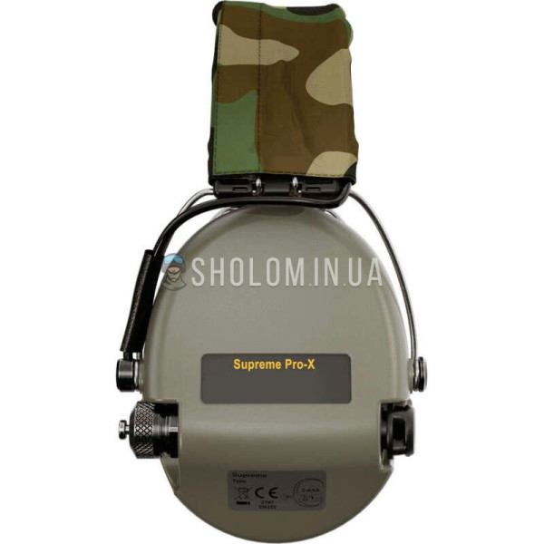 Наушники активные тактические шумоподавляющие Supreme Pro X Оливковый (Ranger Green)