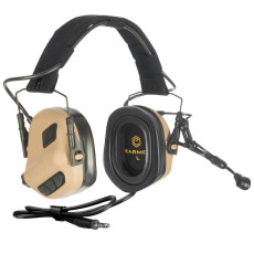 Активные защитные наушники EARMOR M32-TN PLUS с гарнитурой Тан (Tan)