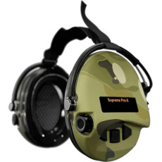 Наушники активные тактические шумоподавляющие Supreme PRO-X с задним держателем под шлем Мультикам (Multicam)