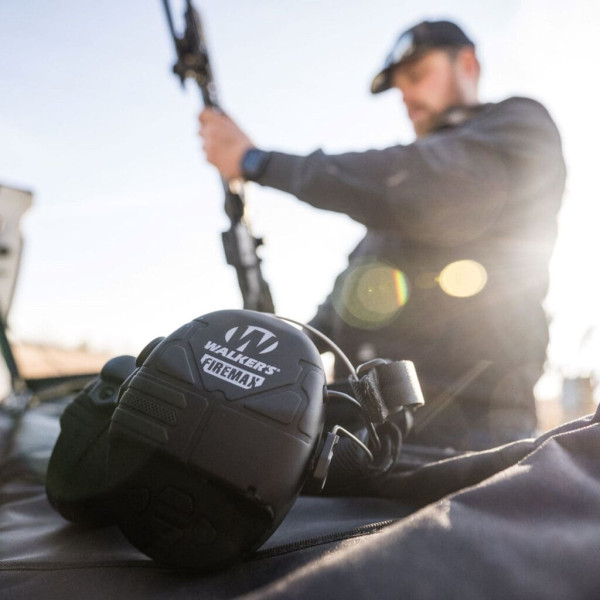 Навушники активні тактичні шумоподавлюючі WALKER'S FireMax Muff Behind The Neck (GWP-DFM-BTN) Чорний (Black)