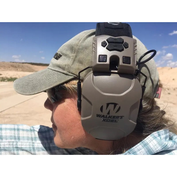 Навушники активні тактичні шумоподавлюючі WALKER'S XCEL-100 (GWP-XSEM) темно-бежевий (Flat Dark Earth)
