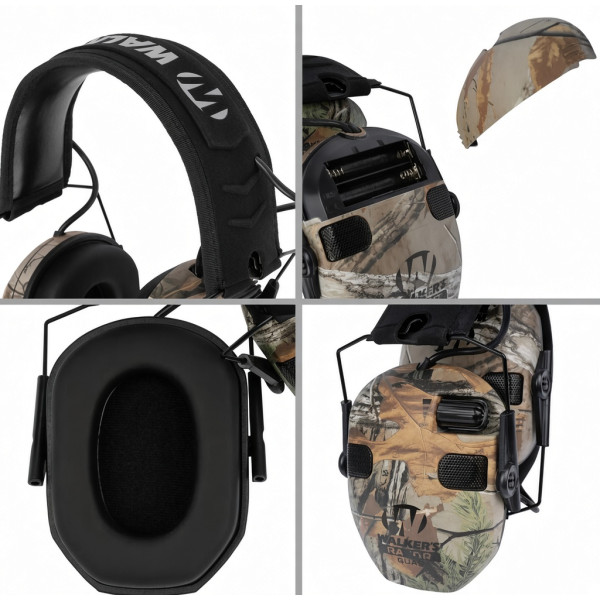 Навушники активні тактичні шумоподавлюючі WALKER Razor Slim Quad Electronic Muffs Камуфляж (Camouflage)