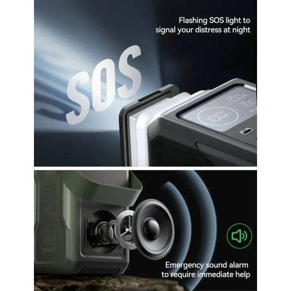 Повербанк JOYROOM PD100W 75000mAh c выдвижной подсветкой, зарядная станция 240Wh Оливковый (Ranger Green) Повербанк JOYROOM PD100W 75000mAh c выдвижной подсветкой, зарядная станция 240Wh Оливковый (Ranger Green)