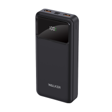 Повербанк (УМБ) зовнішній акумулятор WALKER WB-620 20000mAh Чорний (Black)