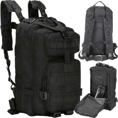 Тактический военный рюкзак для выживания TRIZAND 8919 Черный (Black)