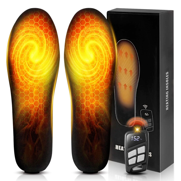 Устілки з підігрівом бездротові Heating Insoles з пультом керування Чорний (Black)