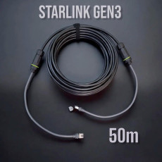 Кабель 50 м для Starlink Rectangular Satellite Gen3 V3 з комплектом конекторів IP68