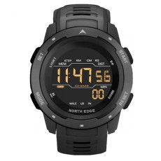 Чоловічий водостійкий тактичний годинник North Edge MARS Pro 5 BAR Чорний (Black)