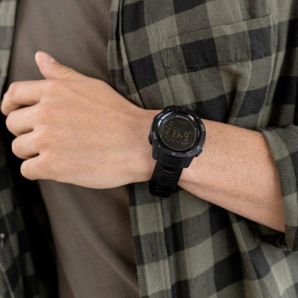 Чоловічий водостійкий тактичний годинник North Edge MARS Pro 5 BAR Чорний (Black)