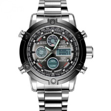 Чоловічий водостійкий тактичний годинник AMST Mountain Steel