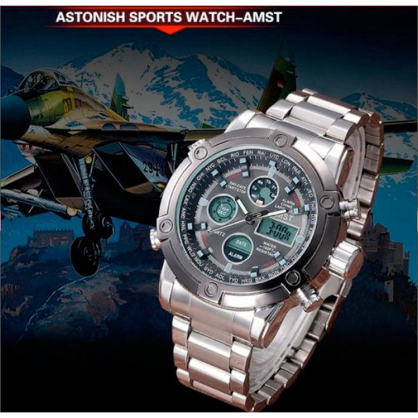 Мужские водостойкие тактические часы AMST Mountain Steel