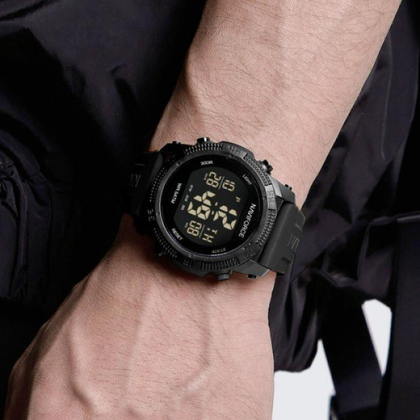Мужские водостойкие тактические часы Naviforce Europe Черный (Black)
