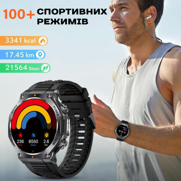 Розумний смарт годинник Smart Mevaden Ultra Steel (2 ремінці)