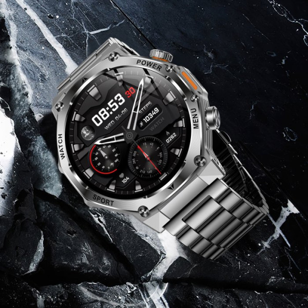 Розумний смарт годинник Smart Surf X Pro Silver Steel (2 ремінці)