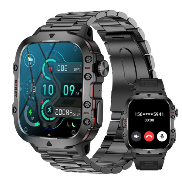 Розумний смарт годинник Smart Expert Nano Steel (2 ремінці)