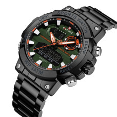 Чоловічий тактичний годинник Naviforce Brutal Чорний (Black)