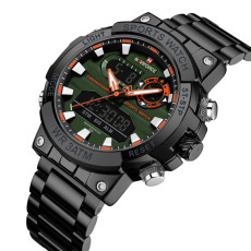 Чоловічий тактичний годинник Naviforce Brutal Чорний (Black)