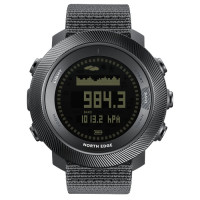 Мужские тактические часы North Edge Model D 10 Bar с компасом Черный (Black)