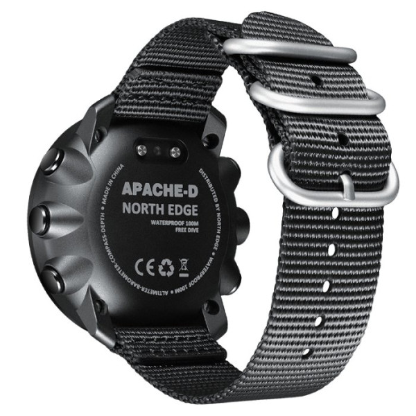 Мужские тактические часы North Edge Model D 10 Bar с компасом Черный (Black)