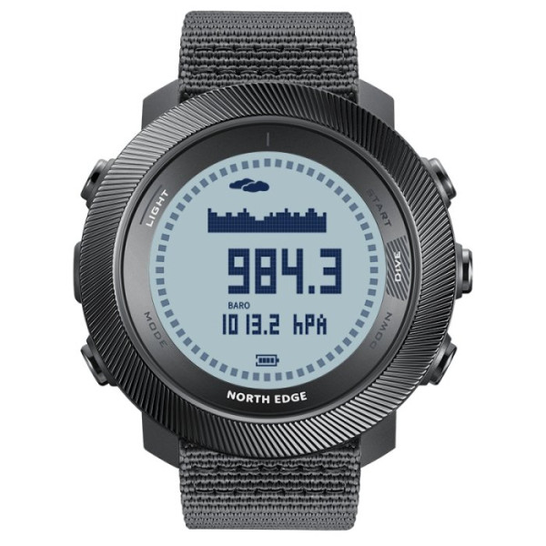 Мужские тактические часы North Edge Model D 10 Bar с компасом Черный (Black)
