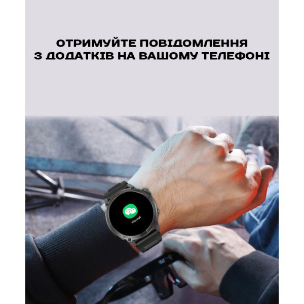 Умные смарт часы North Edge GPS Smart Titan с компасом Черный (Black)