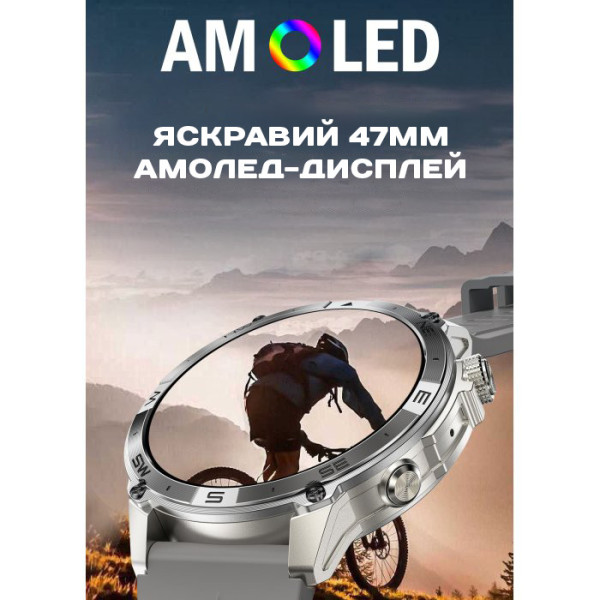 Умные смарт часы North Edge GPS Smart Titan с компасом Черный (Black)