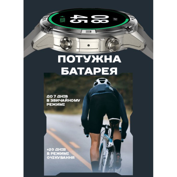 Умные смарт часы North Edge GPS Smart Titan с компасом Черный (Black)