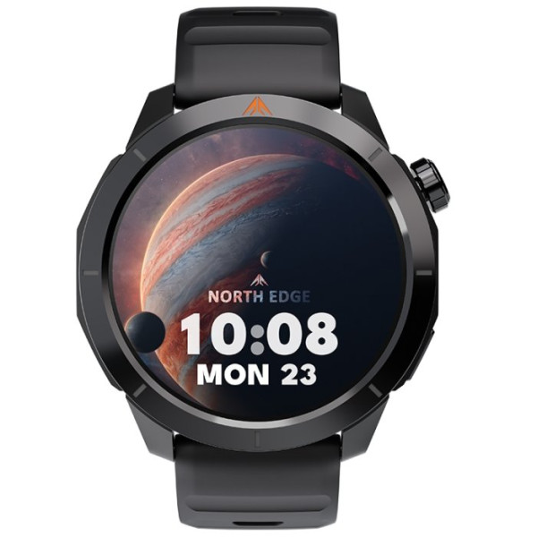 Умные смарт часы North Edge XTrek PRO 5Bar с компасом Черный (Black)