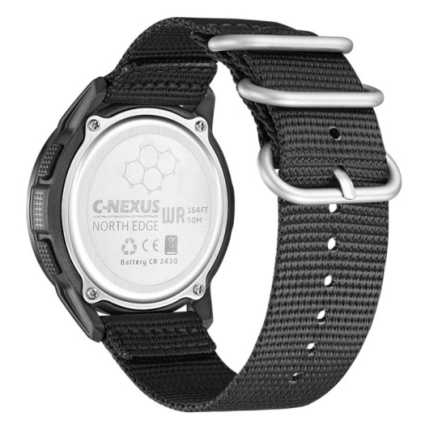 Мужские водостойкие тактические часы North Edge Nexus с компасом Черный (Black)