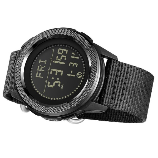 Мужские водостойкие тактические часы North Edge Nexus с компасом Черный (Black)