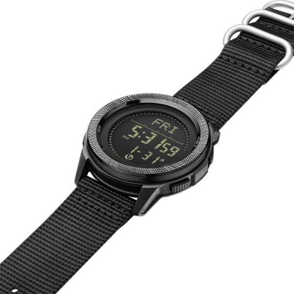 Мужские водостойкие тактические часы North Edge Nexus с компасом Черный (Black)