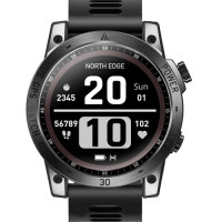 Розумний смарт годинник North Edge CrossFit GPS з компасом Чорний (Black)