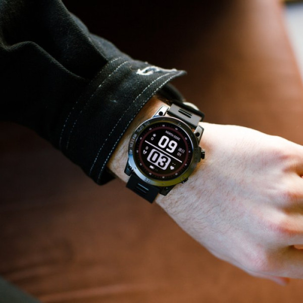 Умные смарт часы North Edge CrossFit GPS с компасом Черный (Black)