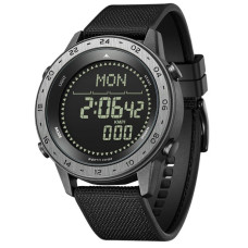 Чоловічий водостійкий тактичний годинник North Edge Tank3 5BAR з компасом Чорний (Black)